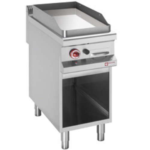  HorecaTraders Chrome plated gas baking plate with base | (W) 400 x (D) 900 x (H) 850/920mm 