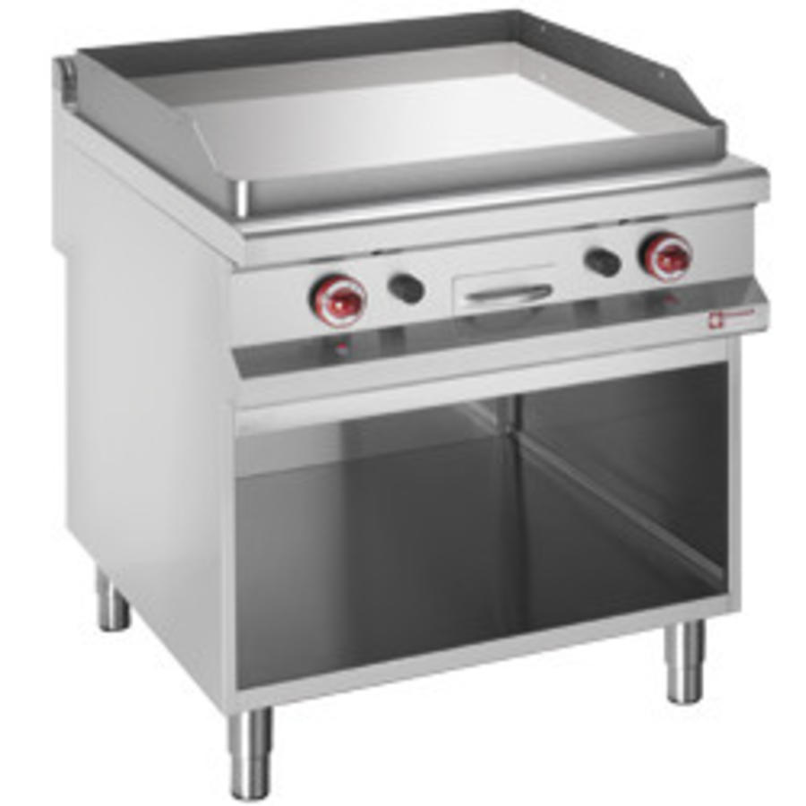 Plaque de cuisson à gaz chromée diamant avec base | (L) 800 x (P) 900 x (H) 850/920 mm
