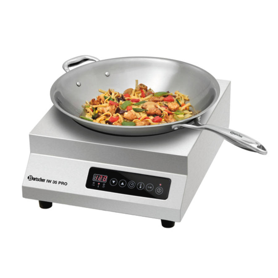 Induction Wok Set with Pan Stainless Steel | 3500 Watts