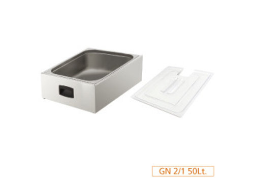  HorecaTraders Bac GN 2/1 pour cuisinière avec couvercle | cuisine plus 