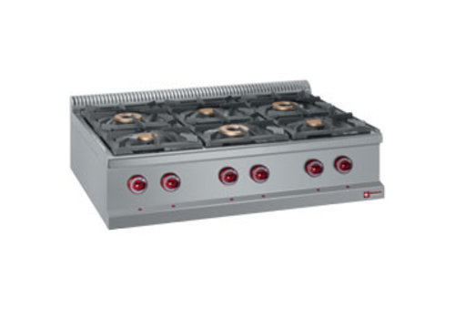  HorecaTraders Cuisinière à gaz Diamond | 6 brûleurs 
