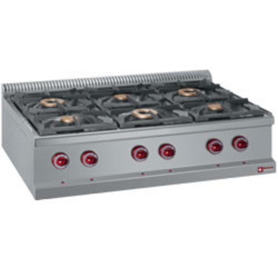 Cuisinière à gaz | 6 brûleurs