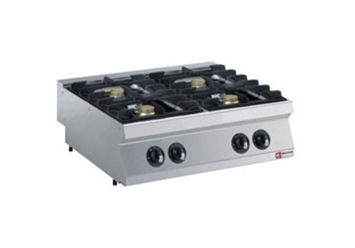  HorecaTraders Cuisinière à gaz | 4 brûleurs de 5,5 kW 