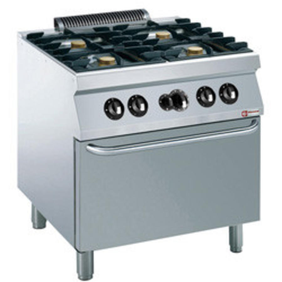 Cuisinière à gaz avec four à gaz | 4 brûleurs de 5,5 kW