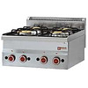 HorecaTraders Cuisinière à gaz | 4 brûleurs 2 x 3300/3600Watt