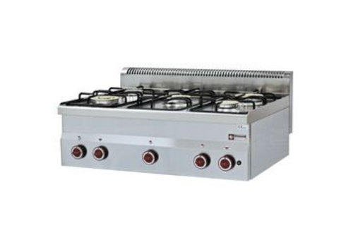  HorecaTraders Cuisinière à gaz | 5 brûleurs 
