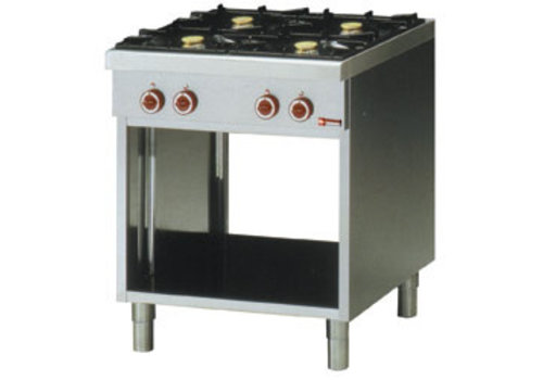  HorecaTraders Gas Stove | 4 burners and open cupboard 