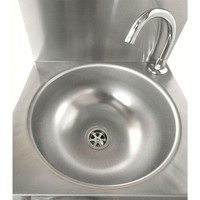 Lavabo avec robinet et commande au genou | Acier inoxydable