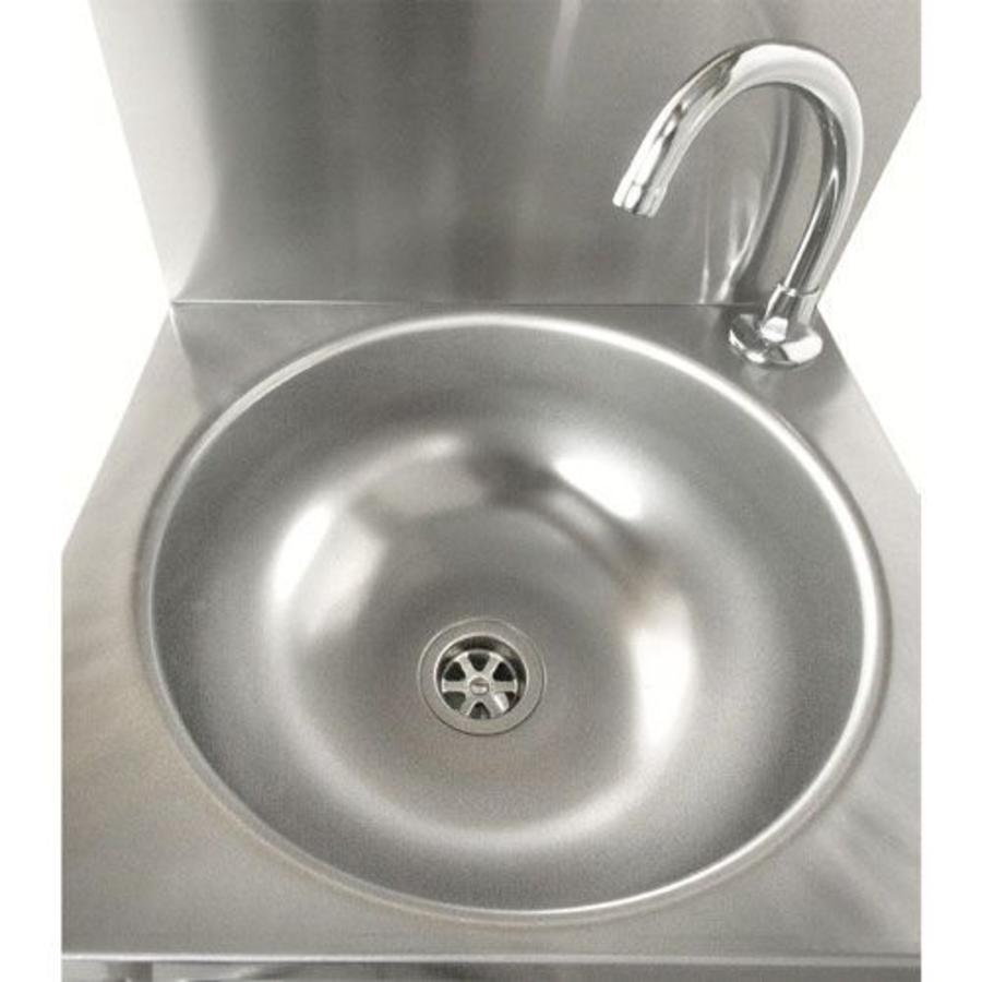 Lavabo avec robinet et commande au genou | Acier inoxydable