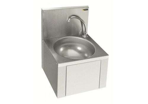  HorecaTraders Wash Basin With Knee Control | stainless steel 