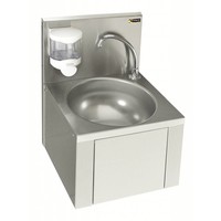 Knee-operated Wash Basin & Soap Dispenser | stainless steel