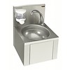 HorecaTraders Stainless Steel Sink With Knee Control & Faucet And Soap Dispenser