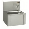 HorecaTraders Lavabo en acier inoxydable avec commande au genou | Faible consommation d'eau