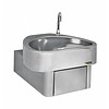 HorecaTraders Lavabo en acier inoxydable avec commande au genou | Clinique