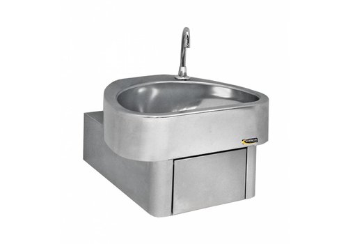  HorecaTraders Lavabo en acier inoxydable avec commande au genou | Clinique 