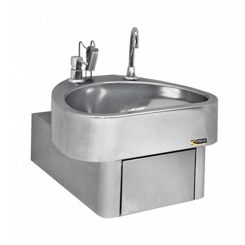  HorecaTraders Luxury stainless steel sink with knee operation | Clinic 