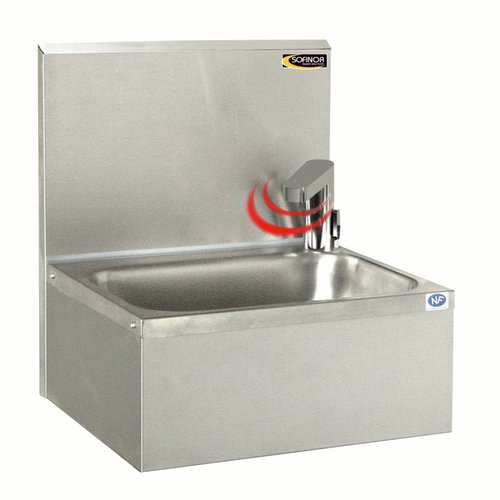  HorecaTraders Stainless Steel Sink With Electric Tap | Temperature regulation 
