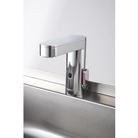 Lavabo double en acier inoxydable | 2 robinets électroniques