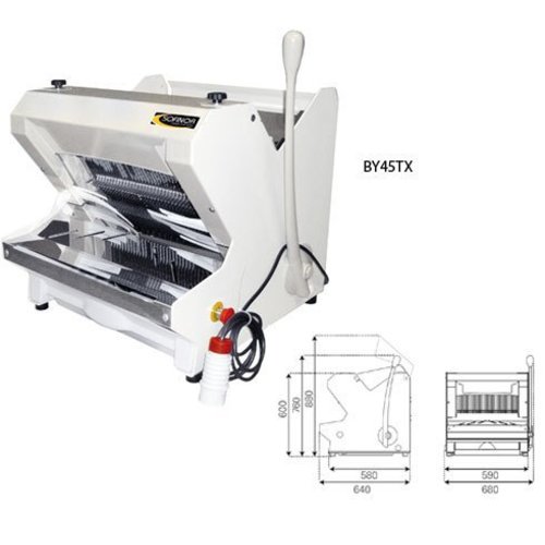  HorecaTraders Brotschneidemaschine Weiß - Bread Via Top | 490 W 
