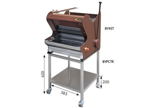  HorecaTraders Trancheuse à pain brune - Pain Via Top | 490 W 