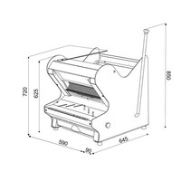 Broodsnijmachine Bruin - Brood Via Bovenzijde | 490W