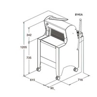 Brotschneidemaschine weiß | Brot über die Rückseite – 550 W