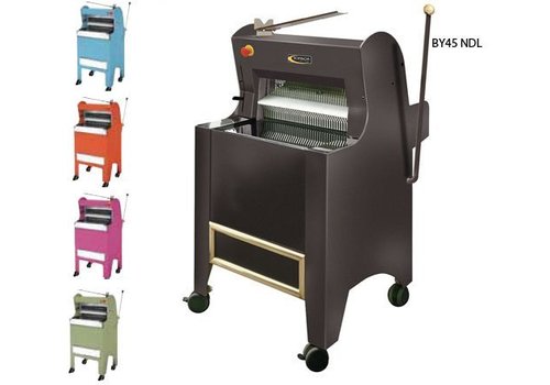 HorecaTraders Brotschneidemaschine | Schwarz | Halbautomatisch | Brot über Rücken | 550 W 