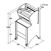 Broodsnijmachine | Zwart | Semi-Automatisch |  Brood Via Achterzijde | 550W