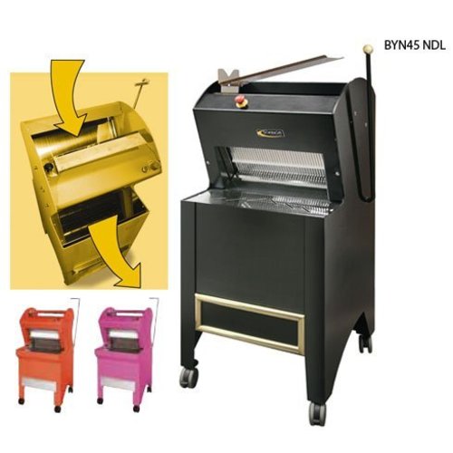  HorecaTraders Bread Slicer | Black | Semi-Automatic | Bread from Top | 550W 