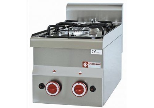  HorecaTraders Cuisinière à gaz | 2 brûleurs 3300/3600Watt 