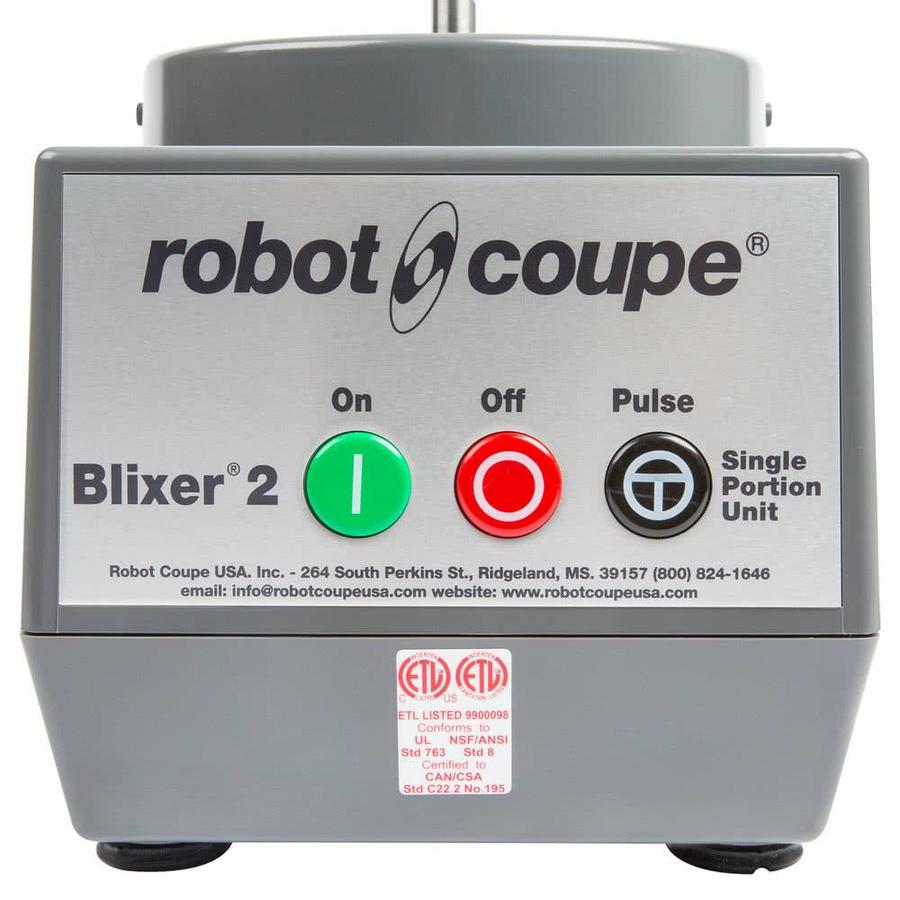 Robot Coupe BLIXER2 Blixer Vertial Commercial Blender/Mixer, 2.5 Quart -  2.9-Liter Bowl, Stainless Steel Batch Bowl and Single High-Speed,  120v,BLIXER