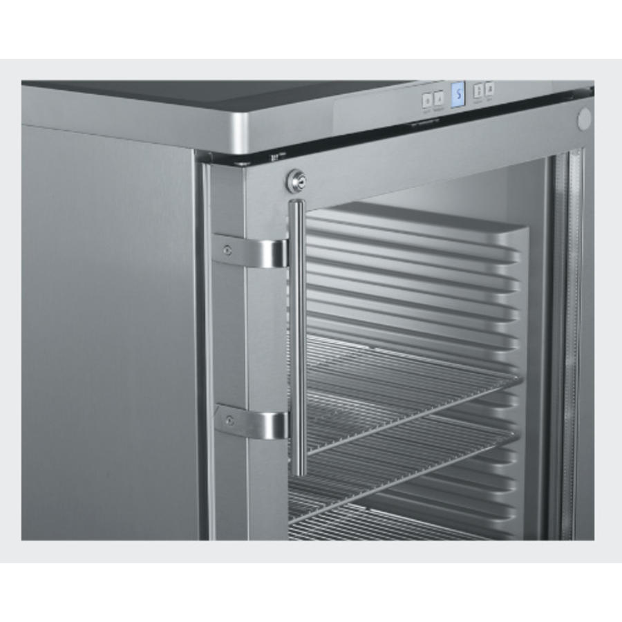 Réfrigérateur sous-comptoir FKUv 1663 | acier inoxydable | Porte vitrée