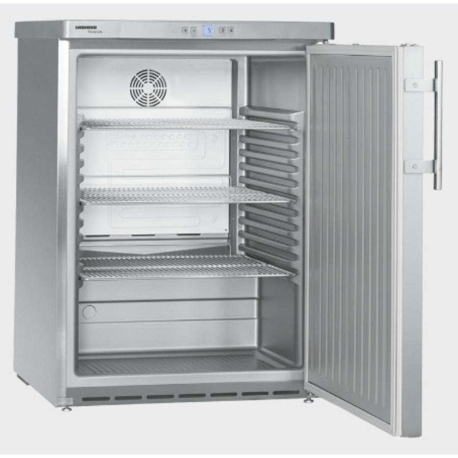 Réfrigérateur sous-comptoir FKUv 1660 | acier inoxydable | 141 litres