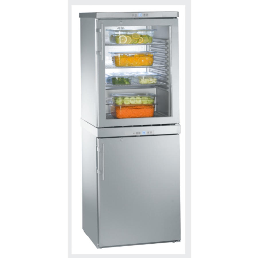 GGU 1550 | Congélateur en acier inoxydable avec tiroirs | 143 litres