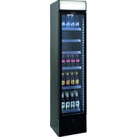 Narrow Bottle Fridge with Glass Door | 40 (W) x 46 (D) x 191 (H) cm