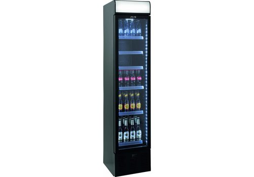  Saro Réfrigérateur à bouteilles étroit avec porte vitrée | 40 (L) x 46 (P) x 191 (H) cm 