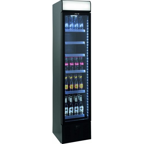  Saro Schmaler Flaschenkühlschrank mit Glastür | 40 (B) x 46 (T) x 191 (H) cm 