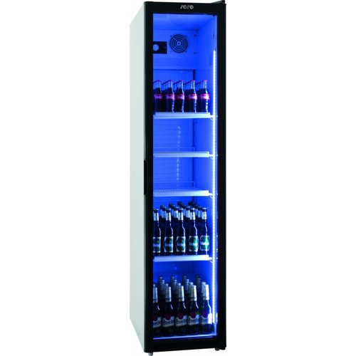  Saro Schmaler Flaschenkühlschrank mit Glastür 301 Liter 