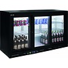 Forced Bar Fridge | 3 Sliding Doors | Black