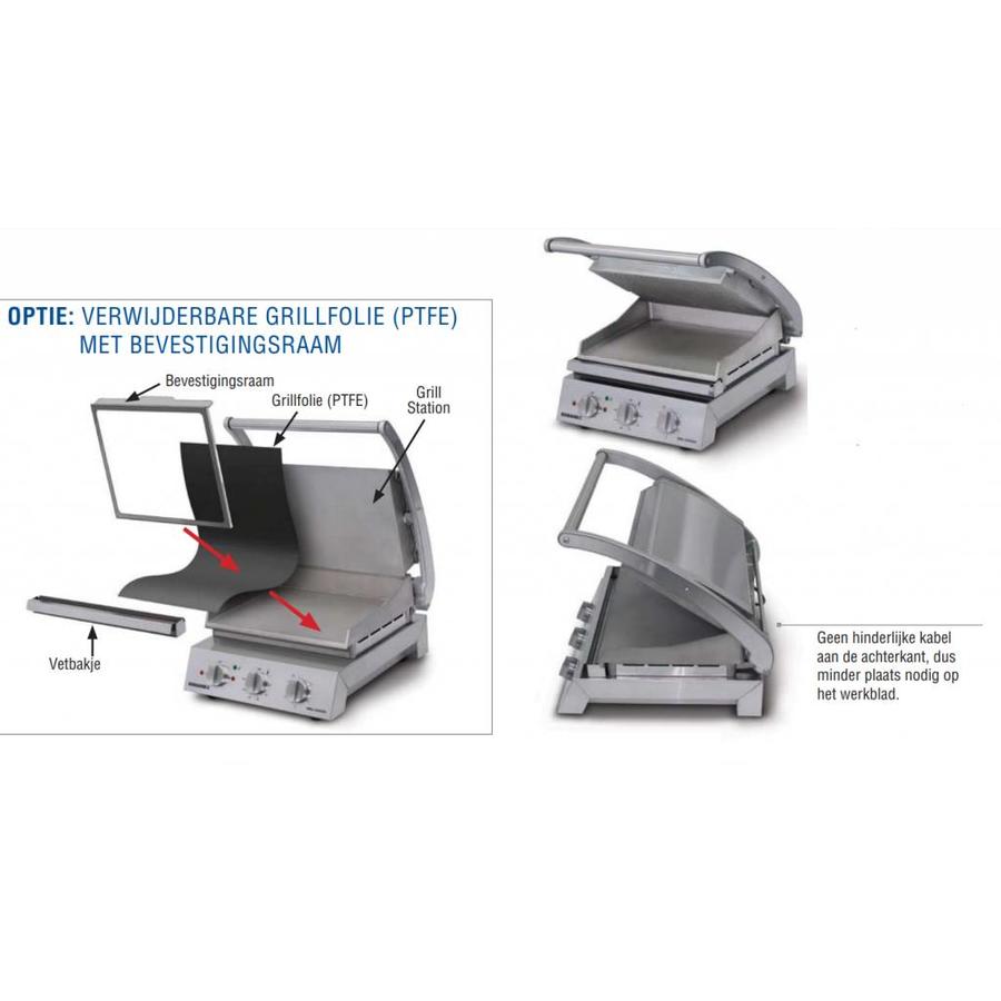 Gril de contact simple en acier inoxydable - Plaque supérieure lisse