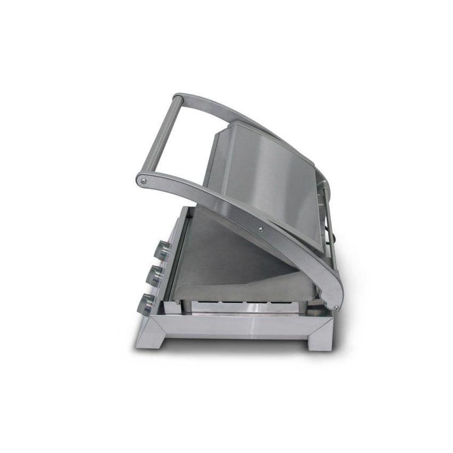 Gril de contact simple en acier inoxydable - Plaque supérieure lisse