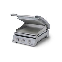 Single Stainless Steel Contact Grill - Ribbed Top Plate