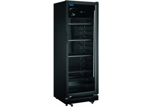  Saro réfrigérateur | Noir | Porte vitrée | 360L | L 62 x P 63,5 x H 173 cm 