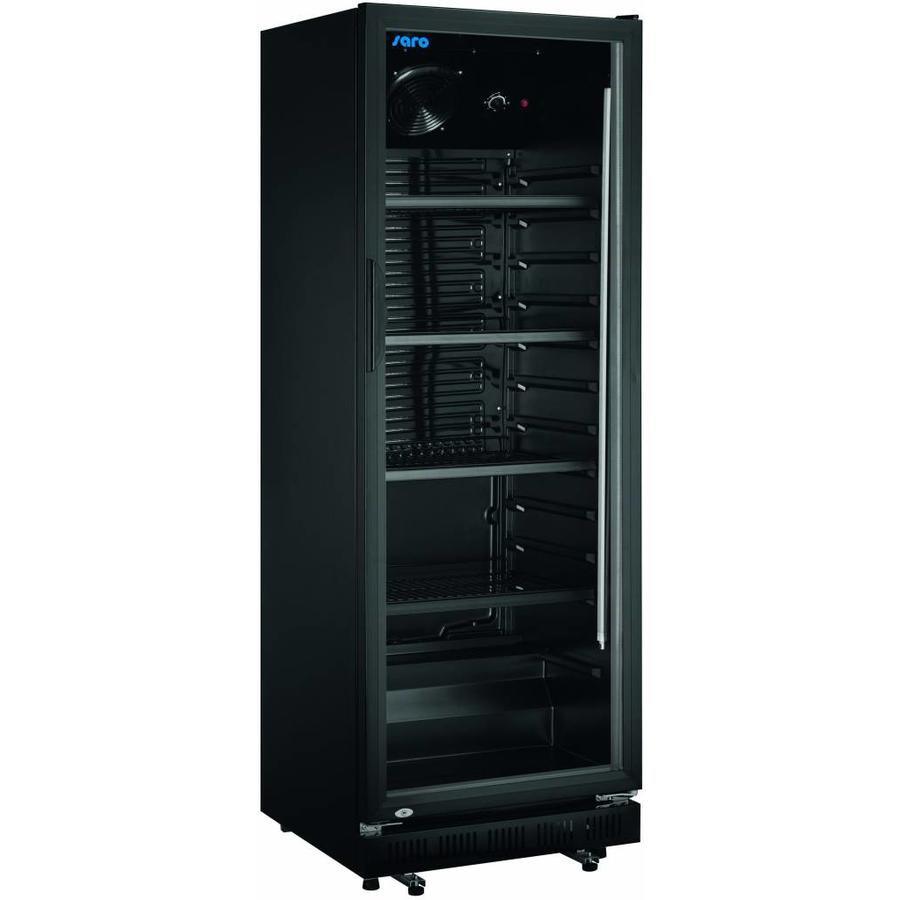 Kühlschrank | Schwarz | Glastür | 360L | B 62 x T 63,5 x H 173 cm