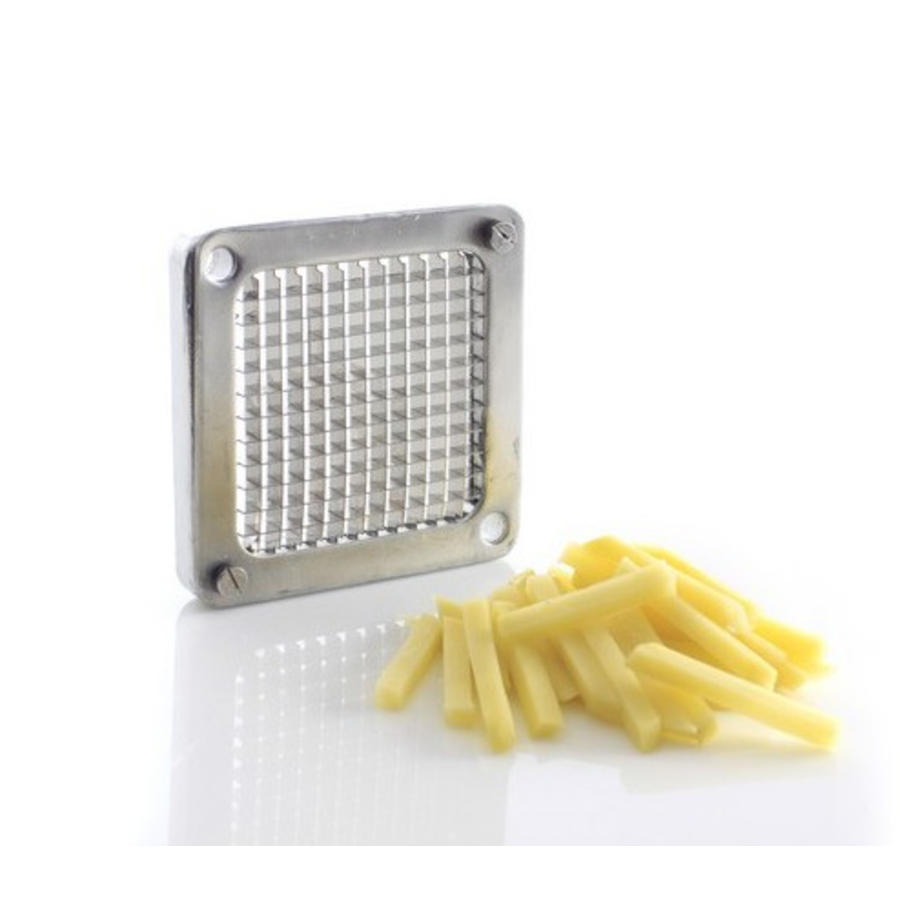 Couteaux coupe-frites en acier inoxydable 8 x 8 mm