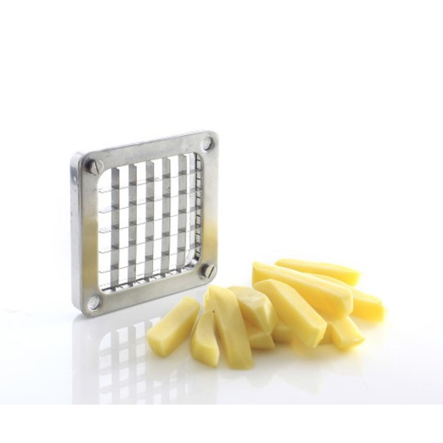 Couteaux coupe-frites en acier inoxydable 10 x 10 mm