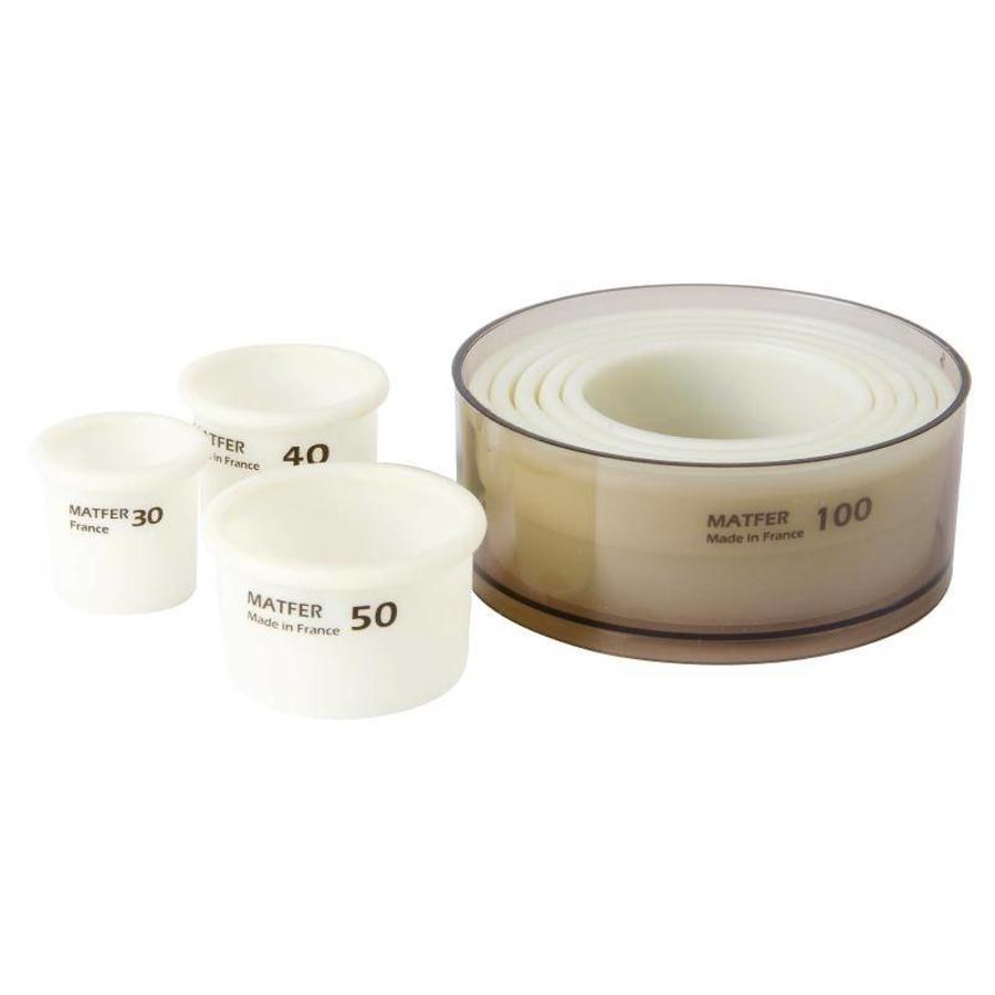 Douille ronde en Exoglass | 8 anneaux