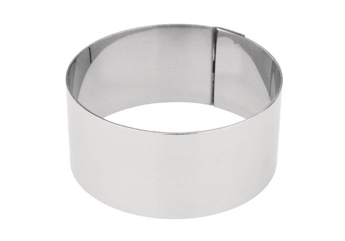  HorecaTraders Moule à gâteau rond en acier inoxydable | 6,2 x 3 cm 