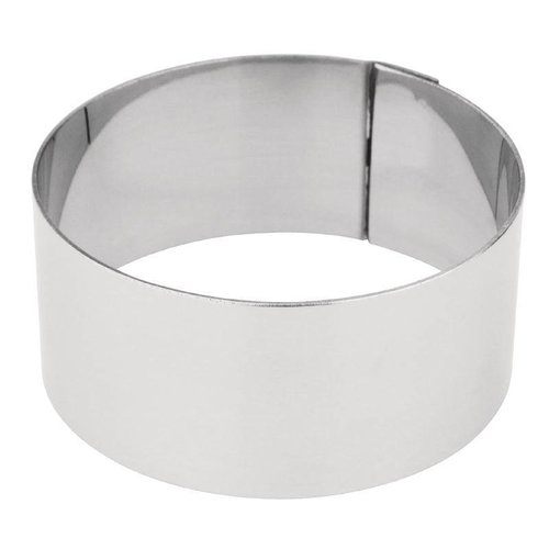  HorecaTraders Moule à gâteau rond en acier inoxydable | 6,2 x 3 cm 