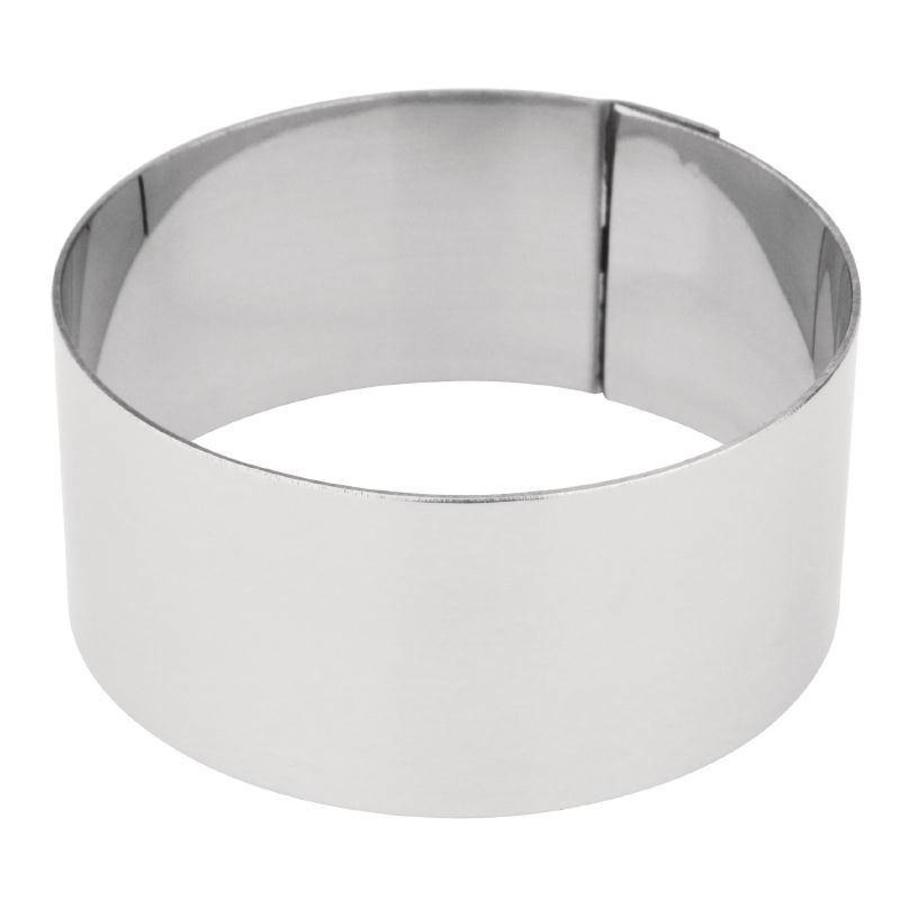 Moule à gâteau rond en acier inoxydable | 6,2 x 3 cm
